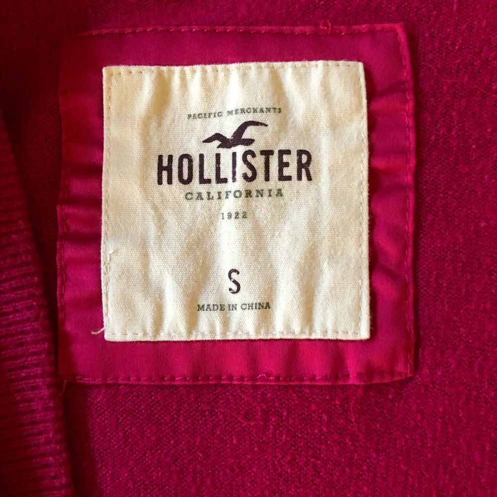 Pink hollister cardigan